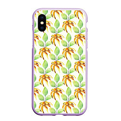 Чехол iPhone XS Max матовый Flowers world