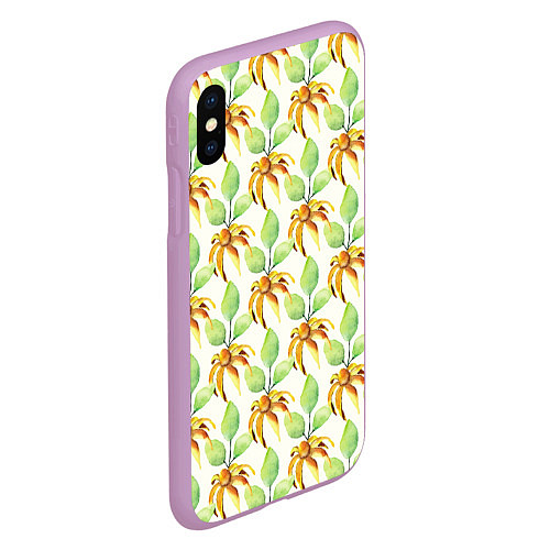 Чехол iPhone XS Max матовый Flowers world / 3D-Сиреневый – фото 2