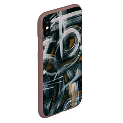 Чехол iPhone XS Max матовый Мазки кисти, цвет: 3D-коричневый — фото 2