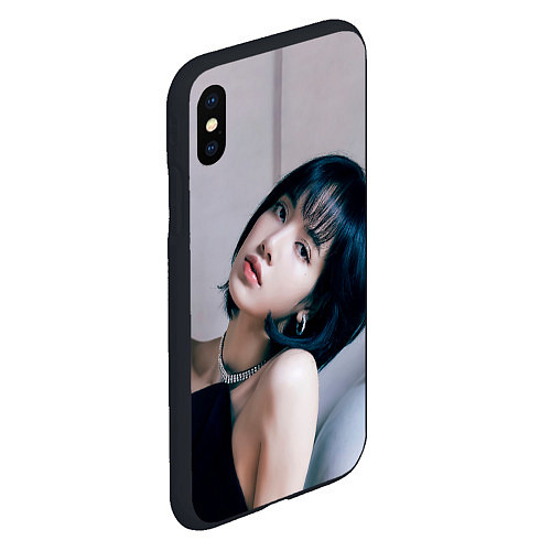 Чехол iPhone XS Max матовый Lisa Blackpink / 3D-Черный – фото 2