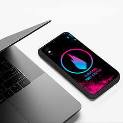 Чехол iPhone XS Max матовый Thousand Foot Krutch - neon gradient, цвет: 3D-черный — фото 2
