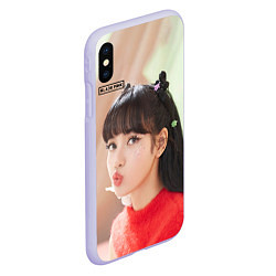 Чехол iPhone XS Max матовый Blackpink Lisa, цвет: 3D-светло-сиреневый — фото 2