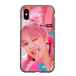 Чехол iPhone XS Max матовый Jennie Black pink