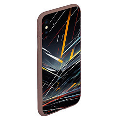 Чехол iPhone XS Max матовый Безграничные трещины, цвет: 3D-коричневый — фото 2