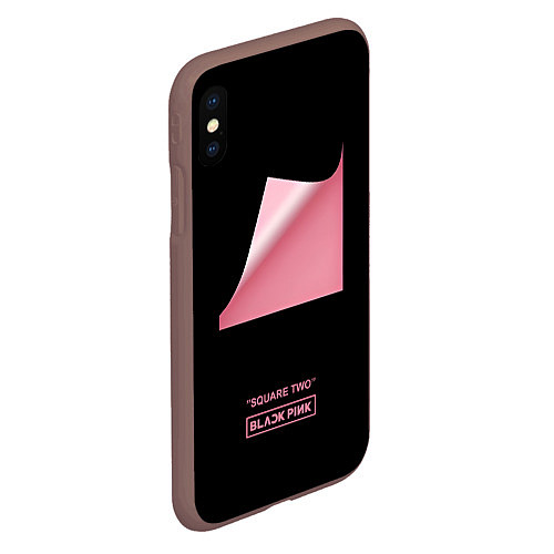 Чехол iPhone XS Max матовый Blackpink Square two / 3D-Коричневый – фото 2