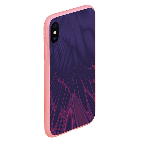 Чехол iPhone XS Max матовый Лучи - фиолетовый и розовый - Хуф и Ся / 3D-Баблгам – фото 2