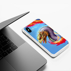 Чехол iPhone XS Max матовый Dragon - irezumi - tattoo - Japan, цвет: 3D-белый — фото 2