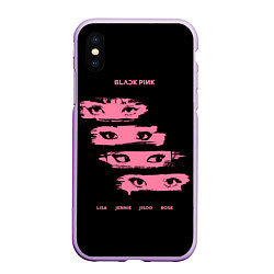 Чехол iPhone XS Max матовый Blackpink Eyes, цвет: 3D-сиреневый