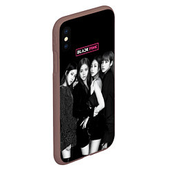 Чехол iPhone XS Max матовый Blackpink - girl group, цвет: 3D-коричневый — фото 2