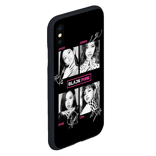 Чехол iPhone XS Max матовый Blackpink K-pop girl / 3D-Черный – фото 2