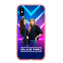 Чехол iPhone XS Max матовый Blackpink neon, цвет: 3D-баблгам