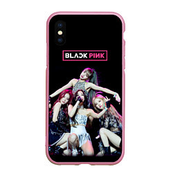 Чехол iPhone XS Max матовый Blackpink on stage, цвет: 3D-розовый