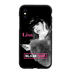 Чехол iPhone XS Max матовый Blackpink Lisa fuck, цвет: 3D-черный