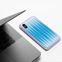 Чехол iPhone XS Max матовый Blue vibe, цвет: 3D-светло-сиреневый — фото 2