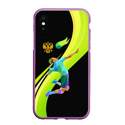 Чехол iPhone XS Max матовый Волейбол Россия