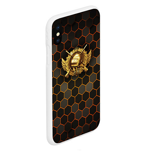 Чехол iPhone XS Max матовый Згип gold logo / 3D-Белый – фото 2