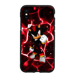 Чехол iPhone XS Max матовый Shadow the Hedgehog, цвет: 3D-черный