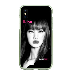 Чехол iPhone XS Max матовый Blackpink Lisa Portrait, цвет: 3D-салатовый