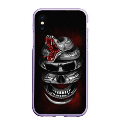 Чехол iPhone XS Max матовый Snake skull