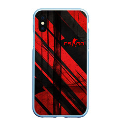 Чехол iPhone XS Max матовый CS GO black and red