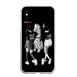 Чехол iPhone XS Max матовый Blackpink The girls are leaving, цвет: 3D-белый