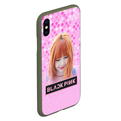 Чехол iPhone XS Max матовый Blackpink Lisa / 3D-Темно-зеленый – фото 2