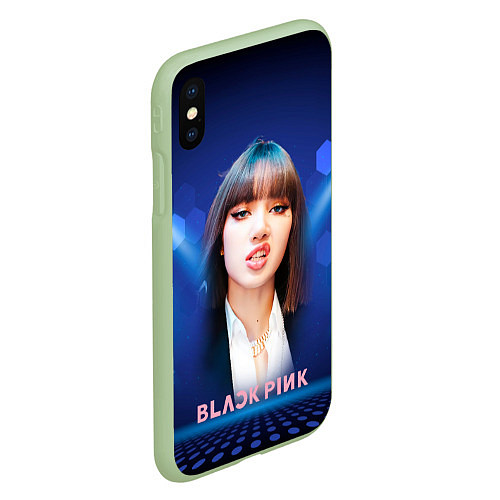 Чехол iPhone XS Max матовый Lisa Blackpink / 3D-Салатовый – фото 2