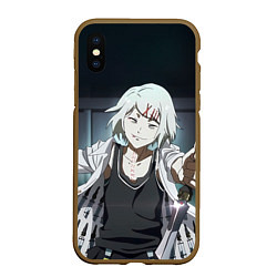 Чехол iPhone XS Max матовый Suzuya Juuzou, цвет: 3D-коричневый