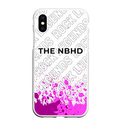 Чехол iPhone XS Max матовый The Neighbourhood rock legends: символ сверху, цвет: 3D-белый