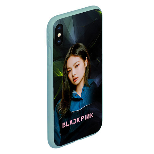 Чехол iPhone XS Max матовый Blackpink shut down / 3D-Мятный – фото 2