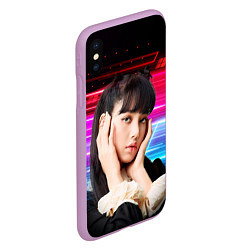 Чехол iPhone XS Max матовый Lisa Blackpink music kpop, цвет: 3D-сиреневый — фото 2