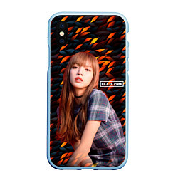 Чехол iPhone XS Max матовый Rose Blackpink, цвет: 3D-голубой