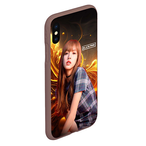 Чехол iPhone XS Max матовый Rose Blackpink kpop / 3D-Коричневый – фото 2