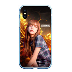 Чехол iPhone XS Max матовый Rose Blackpink kpop, цвет: 3D-голубой