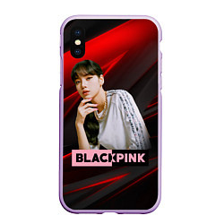 Чехол iPhone XS Max матовый Lisa Blackpink kpop, цвет: 3D-сиреневый