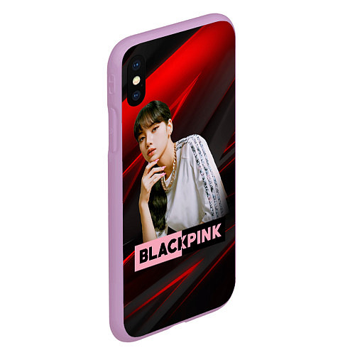 Чехол iPhone XS Max матовый Lisa Blackpink kpop / 3D-Сиреневый – фото 2