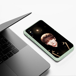 Чехол iPhone XS Max матовый Byun Baek hyun, цвет: 3D-салатовый — фото 2