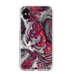 Чехол iPhone XS Max матовый Абстрактные разводы