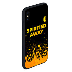 Чехол iPhone XS Max матовый Spirited Away - gold gradient: символ сверху, цвет: 3D-черный — фото 2
