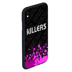 Чехол iPhone XS Max матовый The Killers rock legends: символ сверху, цвет: 3D-черный — фото 2