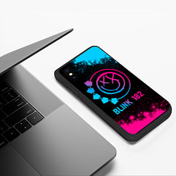 Чехол iPhone XS Max матовый Blink 182 - neon gradient, цвет: 3D-черный — фото 2