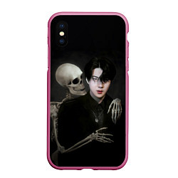 Чехол iPhone XS Max матовый Сехун со скелетом