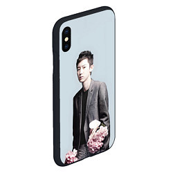 Чехол iPhone XS Max матовый Chanyeol, цвет: 3D-черный — фото 2