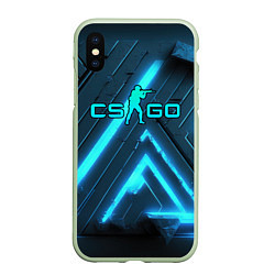 Чехол iPhone XS Max матовый Counter strike neon style