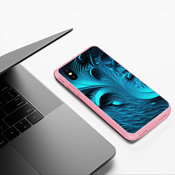 Чехол iPhone XS Max матовый Неоновые объемные узоры, цвет: 3D-баблгам — фото 2