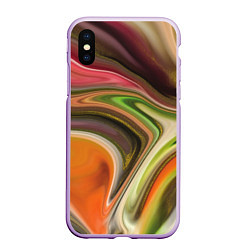 Чехол iPhone XS Max матовый Waves colors