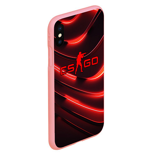 Чехол iPhone XS Max матовый CS GO red neon / 3D-Баблгам – фото 2