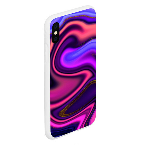 Чехол iPhone XS Max матовый Волшебные волны / 3D-Белый – фото 2