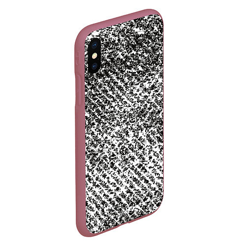 Чехол iPhone XS Max матовый Black white style / 3D-Малиновый – фото 2