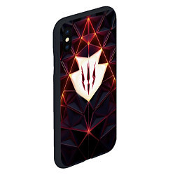 Чехол iPhone XS Max матовый The Witcher Logo Triangle, цвет: 3D-черный — фото 2